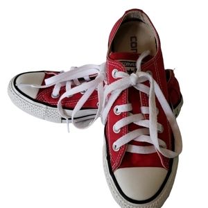 CONVERSE ALL STAR RED CANVAS UPPERS LACE UP SNEAKERS UNISEX WOMEN'S 5 MEN'S 3